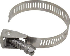 IDEAL TRIDON - SAE Size 20, 3/4 to 1-3/4" Diam, Stainless Steel Quick Release Worm Drive Clamp - 1/2" Wide, Material Grade 301, Series 550 - Americas Tooling