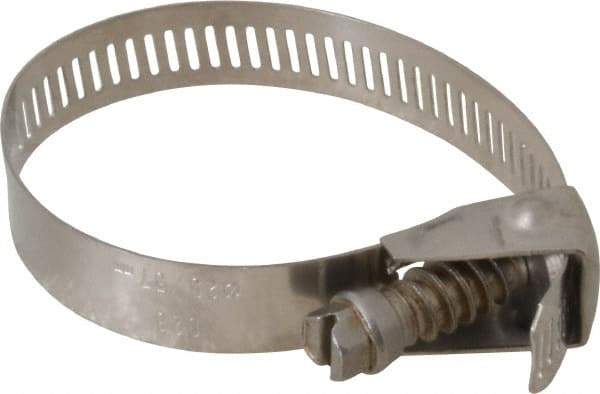 IDEAL TRIDON - SAE Size 28, 1 to 2-1/4" Diam, Stainless Steel Quick Release Worm Drive Clamp - 1/2" Wide, Material Grade 301, Series 550 - Americas Tooling