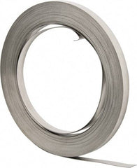 IDEAL TRIDON - Grade 201, Stainless Steel Banding Strap Roll - 5/8" Wide x 0.03" Thick - Americas Tooling