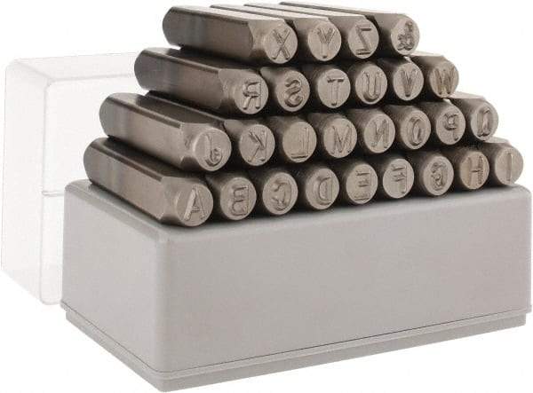 C.H. Hanson - 27 Piece, 5/16" Character Steel Stamp Set - Letters, Heavy Duty - Americas Tooling