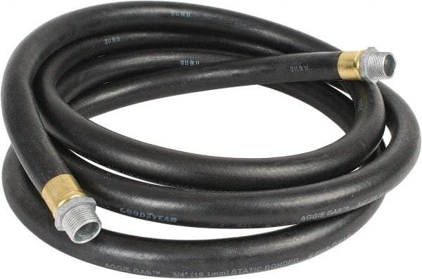 Continental ContiTech - 3/4" ID x 1-1/8" OD x 12' OAL, NPT Male x Male Petroleum Transfer Hose - 100 Max Working psi, 3/4" Fitting, Black - Americas Tooling