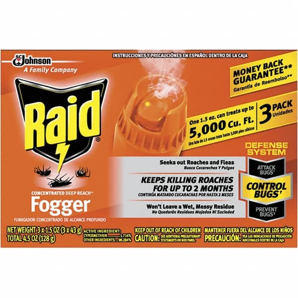 Raid - Pack of (3), 1.5 oz Cans, Fluid Ounce Bug & Flying Insect Killer - Americas Tooling