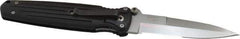 Gerber - 3-3/4" Blade, 8-3/4" OAL, Partially Serrated Double Bevel Folding Knife - 5" Closed Length, Glass-Filled Nylon, 1 Blade, 1 Edge, Pocket Clip - Americas Tooling