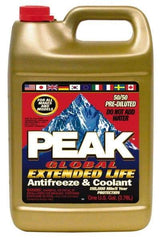 Peak - 1 Gal Extended Life Premixed Antifreeze & Coolant - Ethylene Glycol, Organic Acid Inhibitor, De-Ionized Water Composition - Americas Tooling