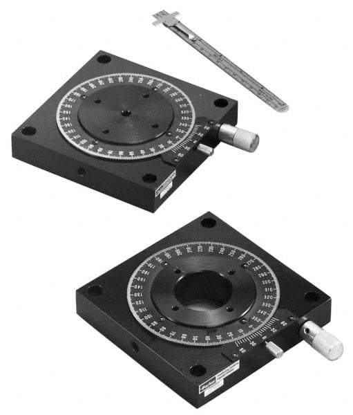 Parker - Rotary Positioning Stages Style: Worm Gear Low Profile Stage Thread Size: 10-32 - Americas Tooling