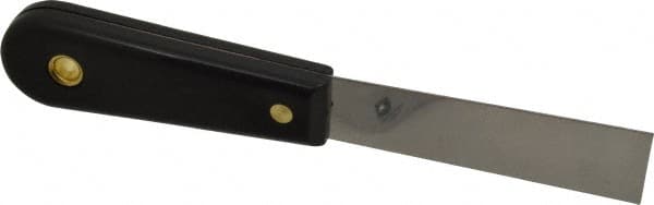 Value Collection - 1" Wide Stainless Steel Putty Knife - Stiff, Nylon Handle, 7.68" OAL - Americas Tooling