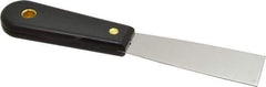 Value Collection - 1-1/4" Wide Stainless Steel Putty Knife - Stiff, Nylon Handle, 7.68" OAL - Americas Tooling