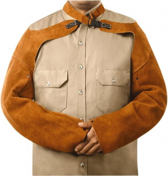 Steiner - Size Standard, Brown Leather Sleeve - 23" Long Sleeve, Elastic Opening at Both Ends - Americas Tooling