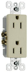 Pass & Seymour - 125 VAC, 15 Amp, 5-15R NEMA Configuration, White, Residential Grade, Self Grounding Duplex Receptacle - 1 Phase, 2 Poles, 3 Wire, Flush Mount - Americas Tooling