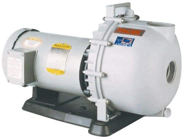 Value Collection - 115/230 Volt, 1 Phase, 5 HP, Self Priming Pump - 3 Inch Inlet, 270 Max GPM, TEFC Motor, Polyester Housing and Impeller, Carbon Ceramic Seal - Americas Tooling