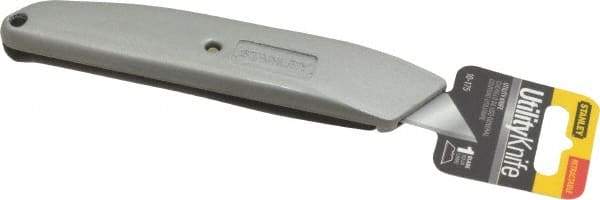 Stanley - Retractable Utility Knife - 2-7/16" Blade, Grey Zinc/Plastic Handle, 1 Blade Included - Americas Tooling