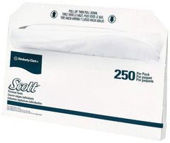 Scott - 17" Long x 14-1/2" Wide White Toilet Seat Covers - 20 Pack, 250 Sheet Roll - Americas Tooling