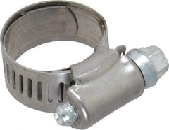 IDEAL TRIDON - SAE Size 8, 5/8 to 1" Diam, Stainless Steel Shielded Worm Drive Clamp - Material Grade 201, Series 613 - Americas Tooling