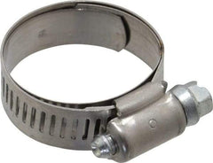 IDEAL TRIDON - SAE Size 16, 3/4 to 1-1/2" Diam, Stainless Steel Shielded Worm Drive Clamp - Material Grade 201, Series 613 - Americas Tooling