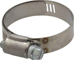 IDEAL TRIDON - SAE Size 24, 1-1/16 to 2" Diam, Stainless Steel Shielded Worm Drive Clamp - Material Grade 201, Series 613 - Americas Tooling