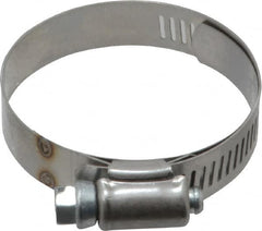 IDEAL TRIDON - SAE Size 28, 1-5/16 to 2-1/4" Diam, Stainless Steel Shielded Worm Drive Clamp - Material Grade 201, Series 613 - Americas Tooling