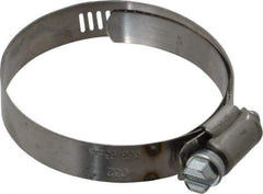 IDEAL TRIDON - SAE Size 32, 1-9/16 to 2-1/2" Diam, Stainless Steel Shielded Worm Drive Clamp - Material Grade 201, Series 613 - Americas Tooling