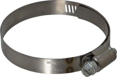 IDEAL TRIDON - SAE Size 40, 2-1/16 to 3" Diam, Stainless Steel Shielded Worm Drive Clamp - Material Grade 201, Series 613 - Americas Tooling