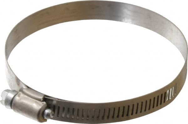 IDEAL TRIDON - SAE Size 56, 3-1/16 to 4" Diam, Stainless Steel Shielded Worm Drive Clamp - Material Grade 201, Series 613 - Americas Tooling