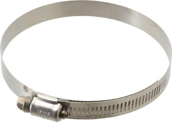 IDEAL TRIDON - SAE Size 60, 3-9/16 to 4-1/4" Diam, Stainless Steel Shielded Worm Drive Clamp - Material Grade 201, Series 613 - Americas Tooling