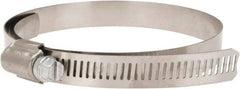 IDEAL TRIDON - SAE Size 64, 3-9/16 to 4-1/2" Diam, Stainless Steel Shielded Worm Drive Clamp - Material Grade 201, Series 613 - Americas Tooling