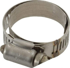 IDEAL TRIDON - SAE Size 16, 3/4 to 1-1/2" Diam, Stainless Steel Shielded Worm Drive Clamp - Material Grade 301, Series 615 - Americas Tooling