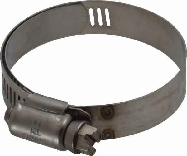 IDEAL TRIDON - SAE Size 28, 1-5/16 to 2-1/4" Diam, Stainless Steel Shielded Worm Drive Clamp - Material Grade 301, Series 615 - Americas Tooling