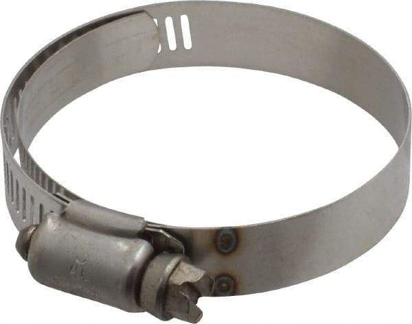 IDEAL TRIDON - SAE Size 32, 1-9/16 to 2-1/2" Diam, Stainless Steel Shielded Worm Drive Clamp - Material Grade 301, Series 615 - Americas Tooling