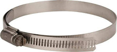 IDEAL TRIDON - SAE Size 72, 4-1/16 to 5" Diam, Stainless Steel Shielded Worm Drive Clamp - Material Grade 301, Series 615 - Americas Tooling