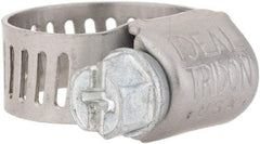 IDEAL TRIDON - SAE Size 4, 5/16 to 5/8" Diam, Stainless Steel Miniature Worm Drive Clamp - 5/16" Wide, Material Grade 301, Series 325 - Americas Tooling