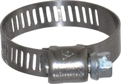 IDEAL TRIDON - SAE Size 12, 9/16 to 1-1/4" Diam, Stainless Steel Miniature Worm Drive Clamp - 5/16" Wide, Material Grade 301, Series 325 - Americas Tooling