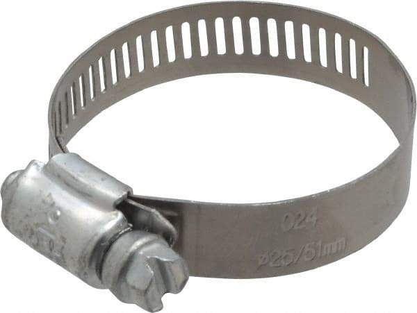 IDEAL TRIDON - SAE Size 24, 1-1/16 to 2" Diam, Carbon Steel Worm Drive Clamp - 1/2" Wide, Series 600 - Americas Tooling