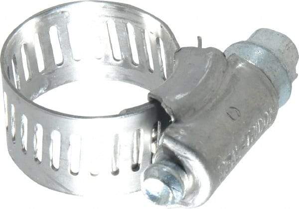 IDEAL TRIDON - SAE Size 6, 3/8 to 7/8" Diam, Stainless Steel Worm Drive Clamp - 1/2" Wide, Material Grade 201, Series 611 - Americas Tooling