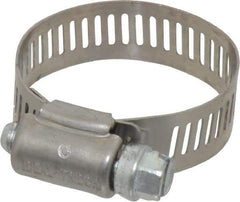 IDEAL TRIDON - SAE Size 16, 11/16 to 1-1/2" Diam, Stainless Steel Worm Drive Clamp - 1/2" Wide, Material Grade 201, Series 611 - Americas Tooling