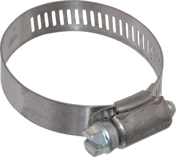 IDEAL TRIDON - SAE Size 24, 1-1/16 to 2" Diam, Stainless Steel Worm Drive Clamp - 1/2" Wide, Material Grade 201, Series 611 - Americas Tooling