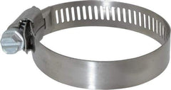 IDEAL TRIDON - SAE Size 28, 1-5/16 to 2-1/4" Diam, Stainless Steel Worm Drive Clamp - 1/2" Wide, Material Grade 201, Series 611 - Americas Tooling