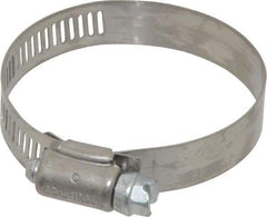 IDEAL TRIDON - SAE Size 32, 1-9/16 to 2-1/2" Diam, Stainless Steel Worm Drive Clamp - 1/2" Wide, Material Grade 201, Series 611 - Americas Tooling