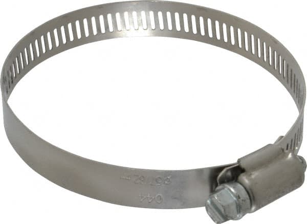 IDEAL TRIDON - SAE Size 44, 2-5/16 to 3-1/4" Diam, Stainless Steel Worm Drive Clamp - 1/2" Wide, Material Grade 201, Series 611 - Americas Tooling