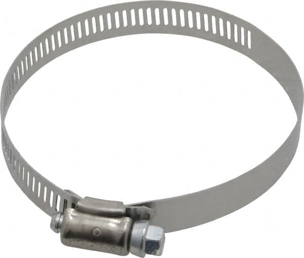 IDEAL TRIDON - SAE Size 48, 2-9/16 to 3-1/2" Diam, Stainless Steel Worm Drive Clamp - 1/2" Wide, Material Grade 201, Series 611 - Americas Tooling