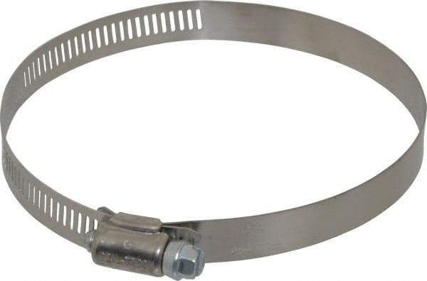 IDEAL TRIDON - SAE Size 64, 2-1/2 to 4-1/2" Diam, Stainless Steel Worm Drive Clamp - 1/2" Wide, Material Grade 201, Series 611 - Americas Tooling