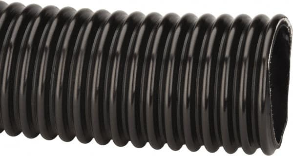 Kuriyama of America - 4" ID x 4.76" OD, 35 Max psi, Full In. Hg, Dry Material Handling & Transfer Hose - Polyurethane, 6" Bend Radius, 100' Coil Length, Black - Americas Tooling