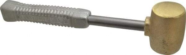 American Hammer - 5 Lb Head 2" Face Brass Head Hammer - 13-1/2" OAL, Aluminum Handle - Americas Tooling