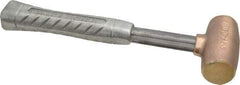 American Hammer - 3 Lb Head 1-1/2" Face Bronze Head Hammer - 11-1/2" OAL, Aluminum Handle - Americas Tooling