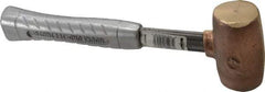 American Hammer - 4 Lb Head 1-3/4" Face Bronze Head Hammer - 11-1/2" OAL, Aluminum Handle - Americas Tooling