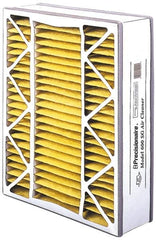 Made in USA - 16" Noml Height x 25" Noml Width x 5" Noml Depth, 35 to 45% Capture Efficiency, Wire-Backed Pleated Air Filter - MERV 8, Cotton/Polyester, Integrated Beverage Board Frame, 300 Max FPM, 833 CFM, For Honeywell 203719 - Americas Tooling