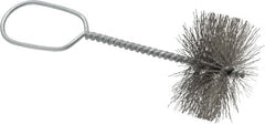 Schaefer Brush - 2-1/4 Inch Actual Brush Diameter, 2 Inch Inside Diameter, Carbon Steel, Plumbing, Hand Fitting and Cleaning Brush - 2-1/8 Refrigeration Outside Diameter, 1 Inch Brush Length, 15/16 Inch Trim Length, 0.01 Wire, Oval Formed Wire Handle - Americas Tooling