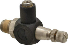 Norgren - 5/32" Tube Inlet x 1/8" NPT Outlet Flow Control Valve - 0 to 150 psi & Plated Brass Material - Americas Tooling