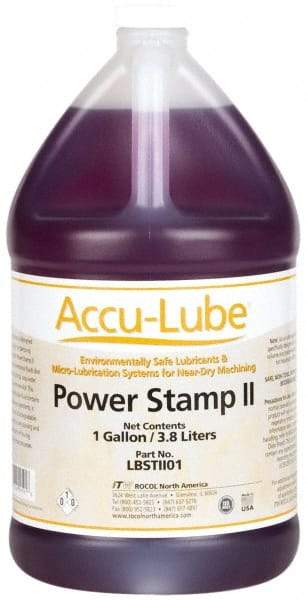 Accu-Lube - Accu-Lube Power Stamp II, 1 Gal Bottle Stamping Fluid - Water Soluble, For Machining - Americas Tooling