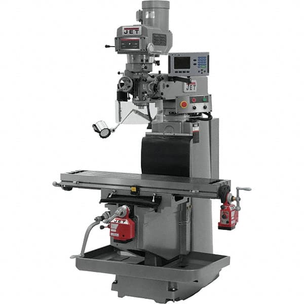 Jet - 54" Long x 12" Wide, 3 Phase Acu-Rite 200S CNC Milling Machine - Variable Speed Pulley Control, R8 Taper, 5 hp - Americas Tooling