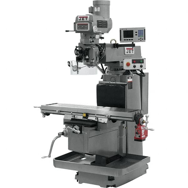 Jet - 54" Long x 12" Wide, 3 Phase Acu-Rite 200S CNC Milling Machine - Variable Speed Pulley Control, NT40 Taper, 5 hp - Americas Tooling